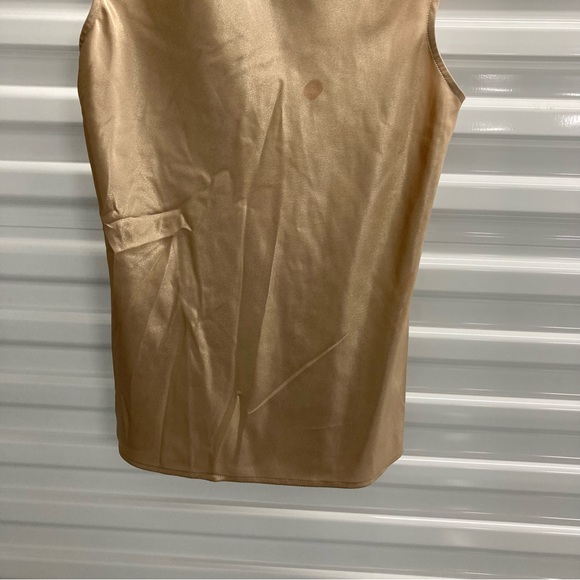 Tahari ASL Gold Tie-Front Sleeveless Blouse - Picture 8 of 11